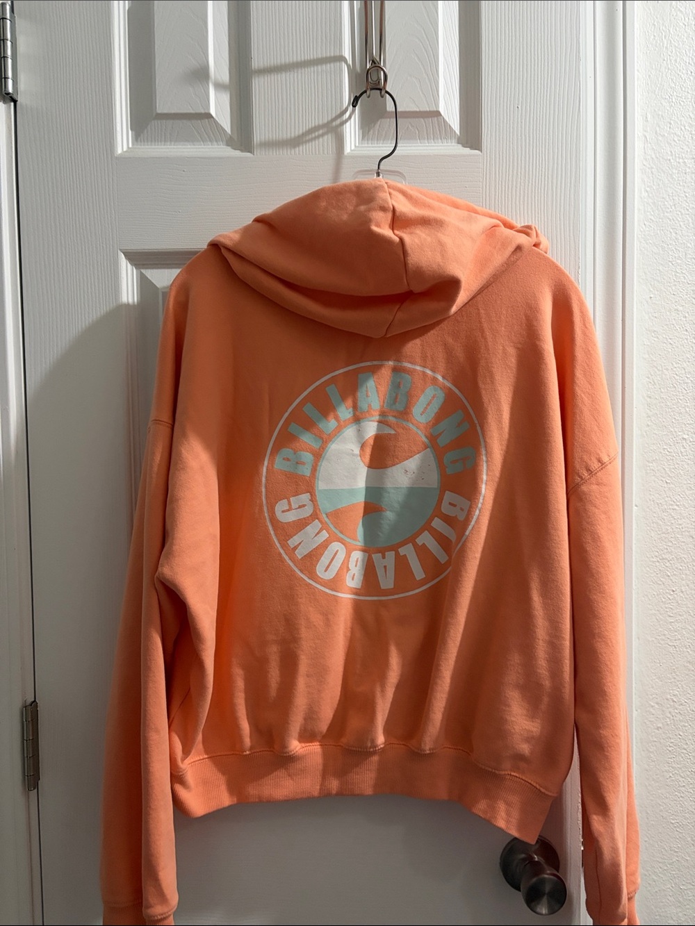 Billabong Peach Zip Hoodie with Small Chest Graphic - Picture 3 of 3